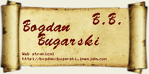 Bogdan Bugarski vizit kartica